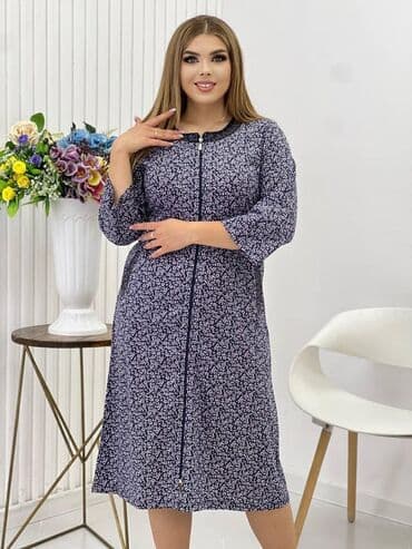 домашние халаты больших размеров: Халат, Хлопок, Узбекистанская, XS, 2XS, L — 15