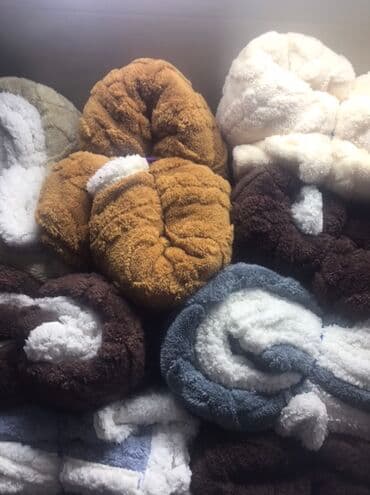 детское одеяло на овчине: Плед, Корея, Новый, Все сезоны, Двусторонний — 1