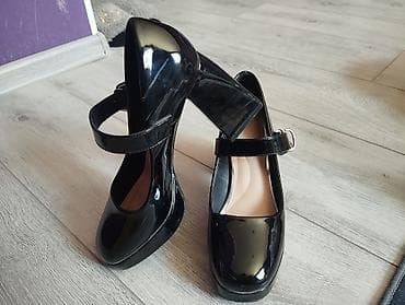 кожаные бу: Лаковые туфли Mary Jane, чёрные - Материал верха: глянцевая лаковая — 1