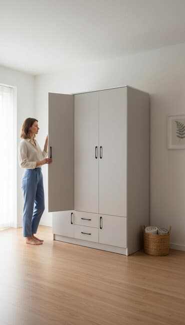 продаю шкафы: Шкаф для одежды, Новый, Прямой, ЛДСП — 1