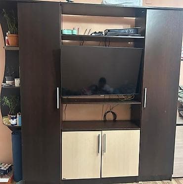 Стенка-шкаф, Тип стенки-шкафа: Модульная, Для зала, Особенности: С отделением под телевизор