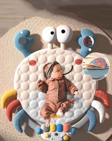 музыкальная игрушка на кроватку: 🎀В НАЛИЧИИ Круглый Музыкальный Развивающий коврик Краб!🦀 😍 Новый — 5