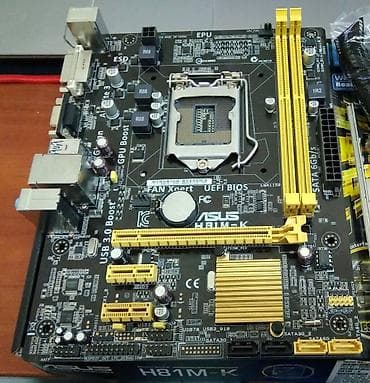 Материнская плата, Б/у, Asus, LGA1150, Micro-ATX, Для ПК