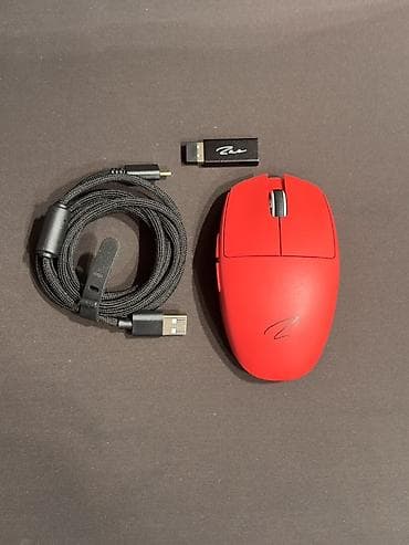 Беспроводная игровая мышь Zaopin Z1 Pro Wireless, красная + Corepad