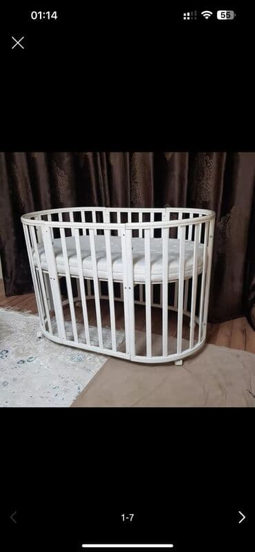 столик на кровать: Детская односпальная кровать, Б/у, Для девочки, Для мальчика, С матрасом, Дерево, Самовывоз — 1