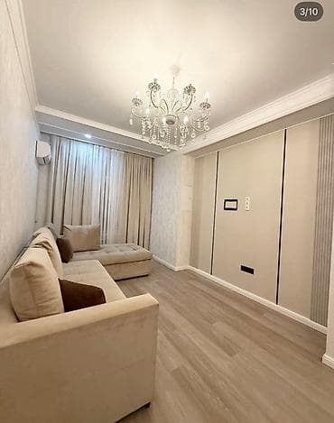 1ком кв пишпек: 2 комнаты, 70 м², 7 этаж, Дизайнерский ремонт — 3