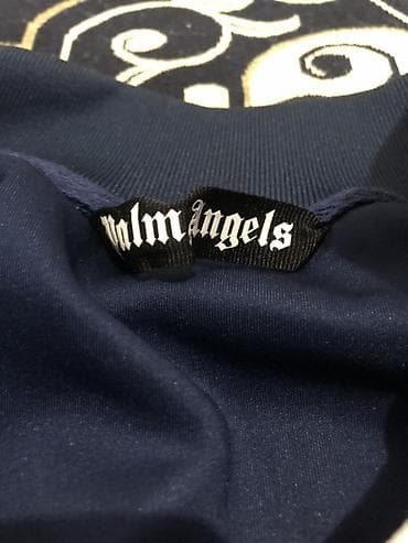национальный пиджак: Спортивная олимпийка Palm Angels в тёмно-синем цвете с контрастными — 2