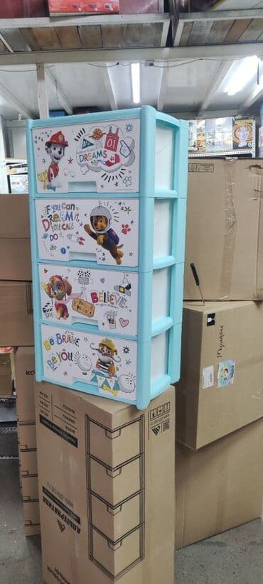 набор щенячий патруль: Детский комод, Новый, Без пеленального столика, Пластик — 5