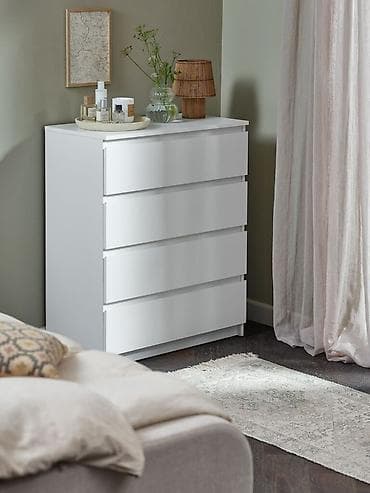 Мебель: Комод для одежды, Без зеркала, цвет - Белый — 1