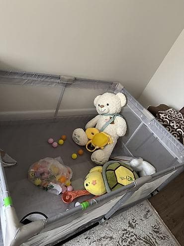 Балдардын кийим-кечелери жана бут кийимдери: Детский игровой манеж Новый❗️ребенок не стал в нем играть продаю за — 2