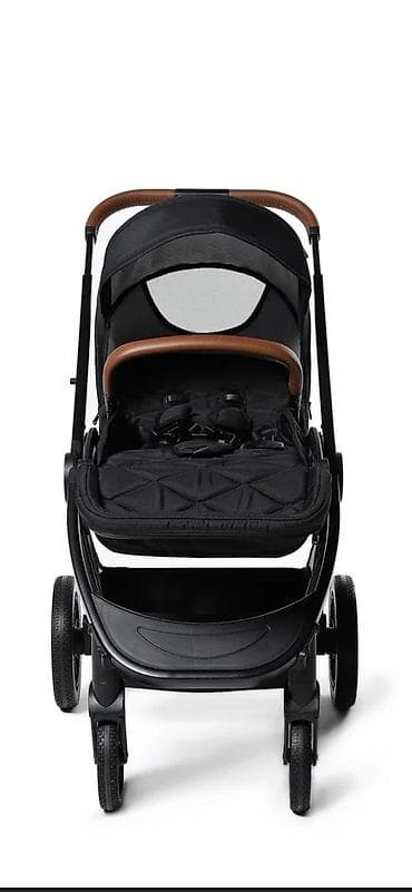 коляска 3 в 1 недорого: Коляска, цвет - Черный, Б/у — 5