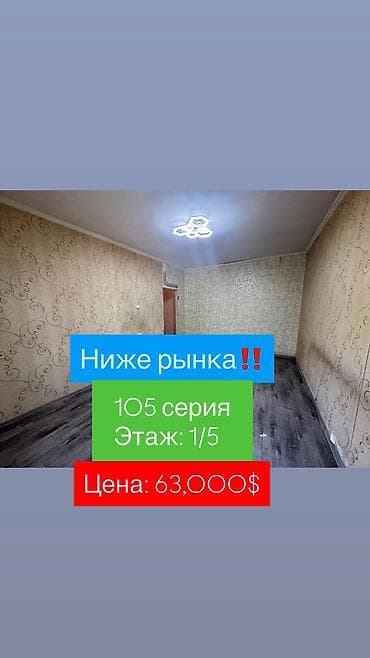 5: 1 комната, 34 м², ТЦ Весна 105 серия, 1 этаж, Старый ремонт — 1