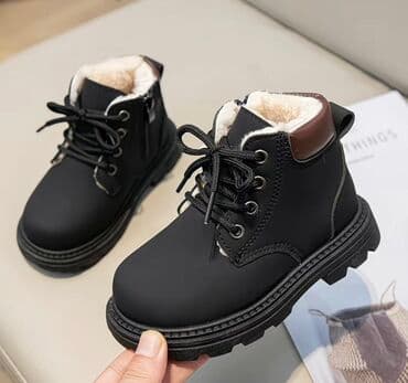 скандия обувь детская зимняя: Детские зимние ботинки - Цвет: черный - Модель: высокие ботинки на — 2