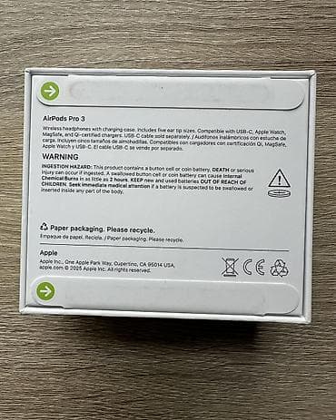 Аудиотехника: Зымсыз вакуумдук кулакчындар, Apple, Airpods Pro 3, Жаңы — 2