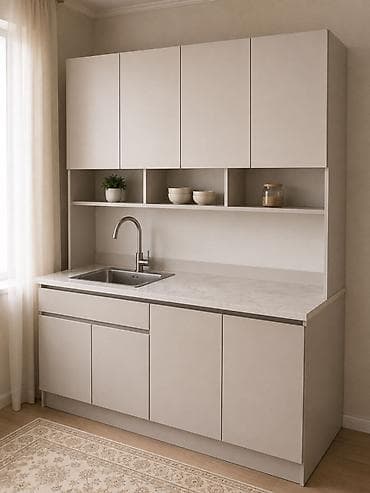 silver kitchen: Кухонный гарнитур, Новый, В рассрочку, ДСП, Платная доставка — 5