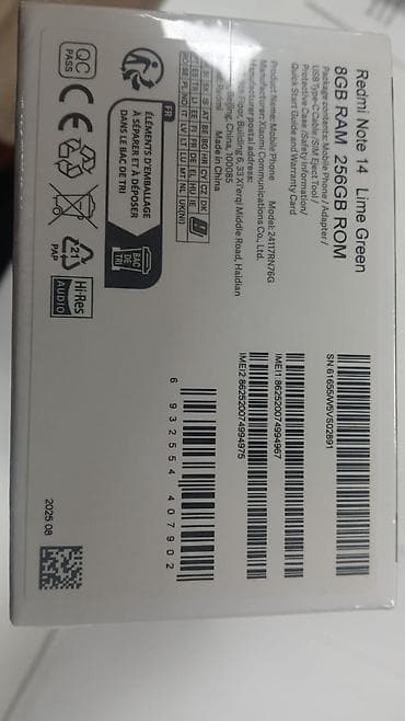 aiphone 13: Redmi, Redmi Note 14, 256 ГБ, цвет - Зеленый — 1