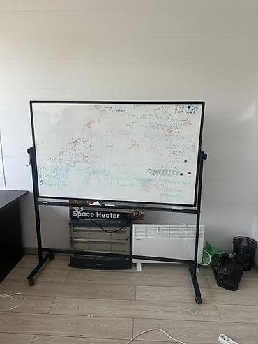 маркерная доска для дома: Кронштейн Материал: Металл, На колесах — 1