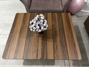 раскладывающийся стол: Журнальный стол, Новый, Прямоугольный, Складной, цвет - Коричневый — 2