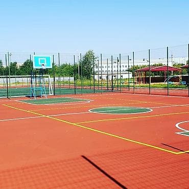 Резиновое покрытие +для спортивных площадок.  резиновое покрытие