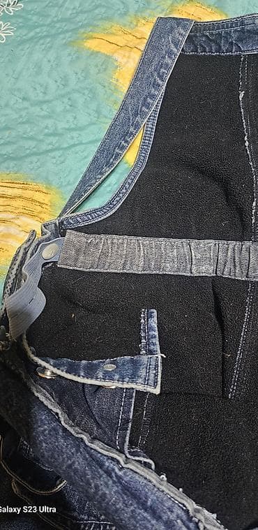 tech fleece: Джинсовый утеплённый комбинезон размер 42-44 возможно подходят на 46 — 5