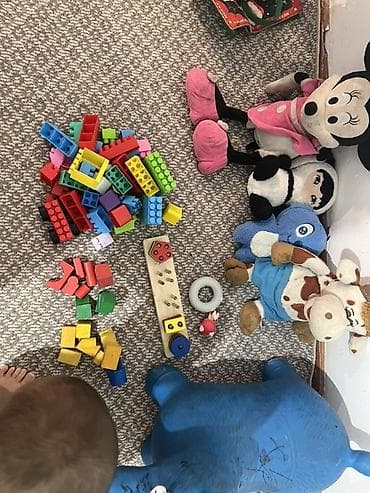 развивающие игрушки для детей 4 лет: Большой набор детских игрушек Состав: - Крупные пластиковые — 5