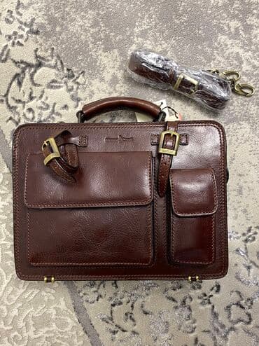 Портфель, Новый, Материал: Натуральная кожа, Мужские