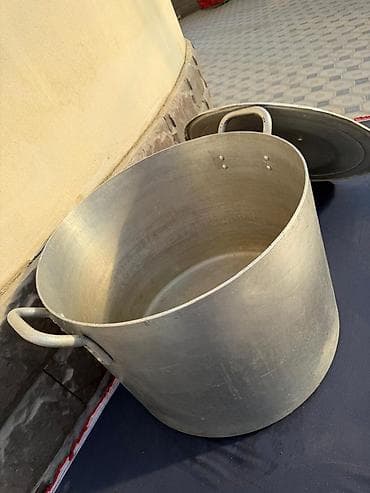 кастрюля алюминиевая 40 л: Алюминиевая кастрюля большого объема с крышкой - Материал: пищевой — 2