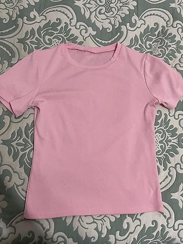 Футболка, Классическая модель, Трикотаж, Б/у, XS, S, M — 1