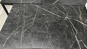 рабочий стол для офиса: Офисный стол, Нерегулируемый, цвет - Черный, Прямоугольный, Другой материал — 4