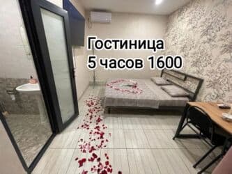 бишкек кызыл аскер дом: 1 комната, Душевая кабина, Кондиционер, Бронь — 1