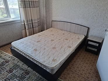 одиночный спальный: Спальный гарнитур, Двуспальная кровать, ДСП, цвет - Коричневый — 2