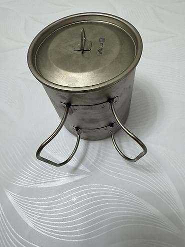 Туркалар: Титановая кружка-кофейник Сплав с крышкой - Материал: титан — легкий — 3