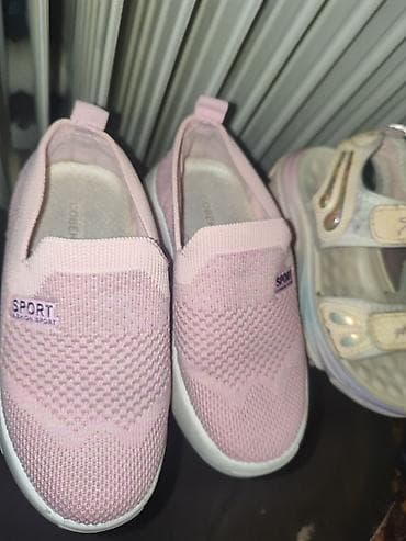 сапоги керзовые: Детская обувь комплектом: кроссовки-слипоны и сандалии, розовые. 1) — 3