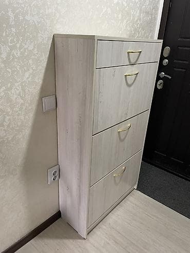 кийим: Тумба жана бут кийим койгуч, Жыгач, түсү - Боз — 2