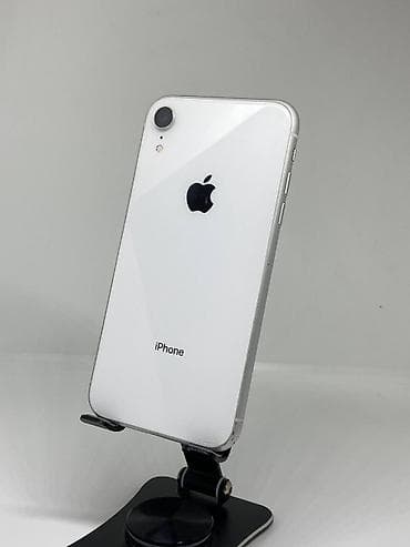 ac: IPhone Xr, Б/у, 128 ГБ, Белый, Чехол, 77 % — 2