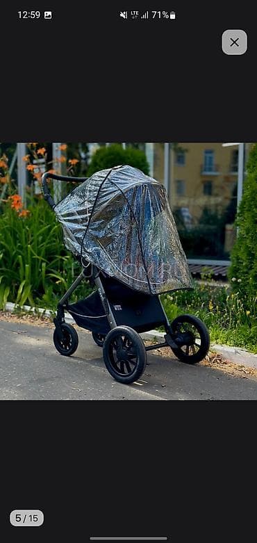 new lux: Коляска, Другой бренд, цвет - Черный, Б/у, Самовывоз — 5