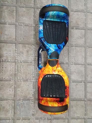 гироскутеры 8 дюймов: Гироскутер 6.5" с ручкой для переноски, расцветка Fire & Ice — 2