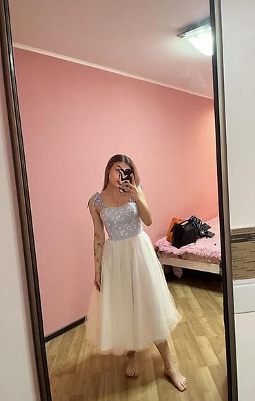 Кече көйнөгү, Барпайган кооз, Узун модель, Фатин, Жеңдери жок, Корсет, M — 4