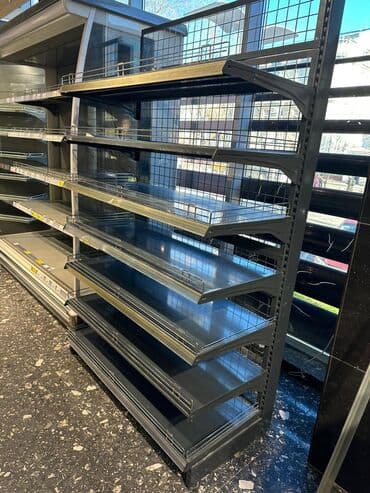 оборудование для бутика: Витрины, стеллажи, полки торговые металлические б/у, полка магазинная — 3