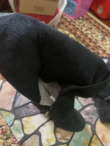 сапоги из натурального меха и кожи: Сапоги Замшевые на платформе очень удобные ! Покупали в России — 8