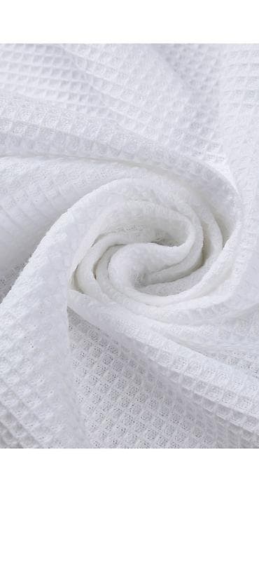 муслиновые полотенца: Вафельные полотенца белого цвета - Материал: хлопковая вафельная — 2