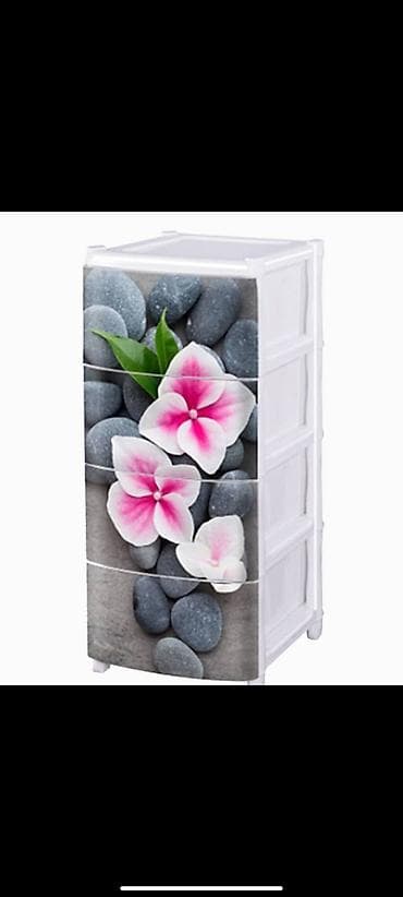 для косметики: Комод для одежды, Без зеркала, Пластик, цвет - Белый — 1