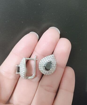 прокат национальных костюмов для детей: Серебряные серьги, Проба 925, Женские, Новый — 2