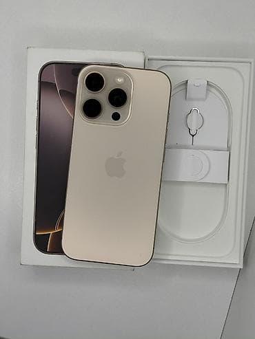 IPhone 16 Pro, Б/у, 256 ГБ, Золотой, Коробка, 90 %