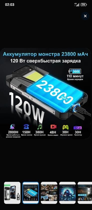 магнитол авто: Смартфон TANK 2 PRO с встроенным проектором Ключевые особенности: - — 7