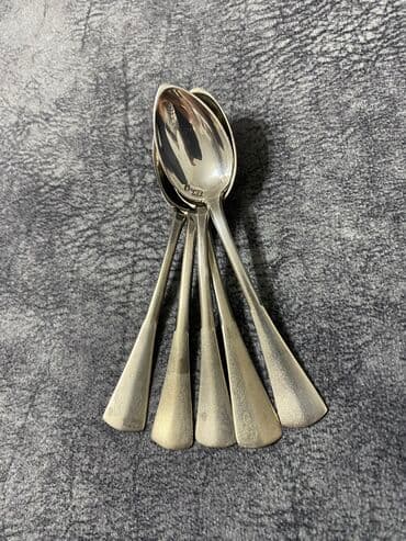 Кофейные ложки. Серебро. Венгрия. 1872 г. Набор из 5 кофейных