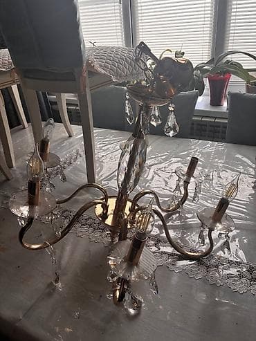 Люстры: Классическая подвесная люстра на 6 плафонов Материал: металл с — 1