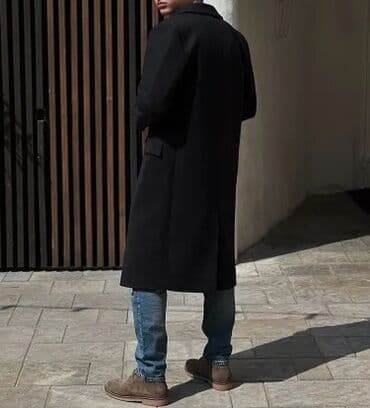белорусская обувь для проблемных ног бишкек: Мужское двубортное пальто классического кроя - Цвет: черный - Длина — 3
