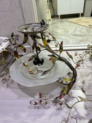 хрустальные рюмки: Декоративная люстра в стиле флоральной классики - Потолочная люстра с — 4