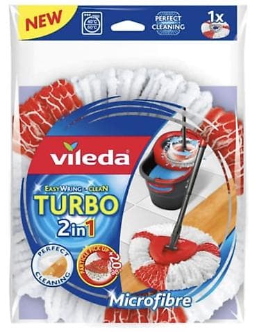 Хозтовары: Насадка для швабры Vileda Easy Wring & Clean TURBO 2‑в‑1 — 1